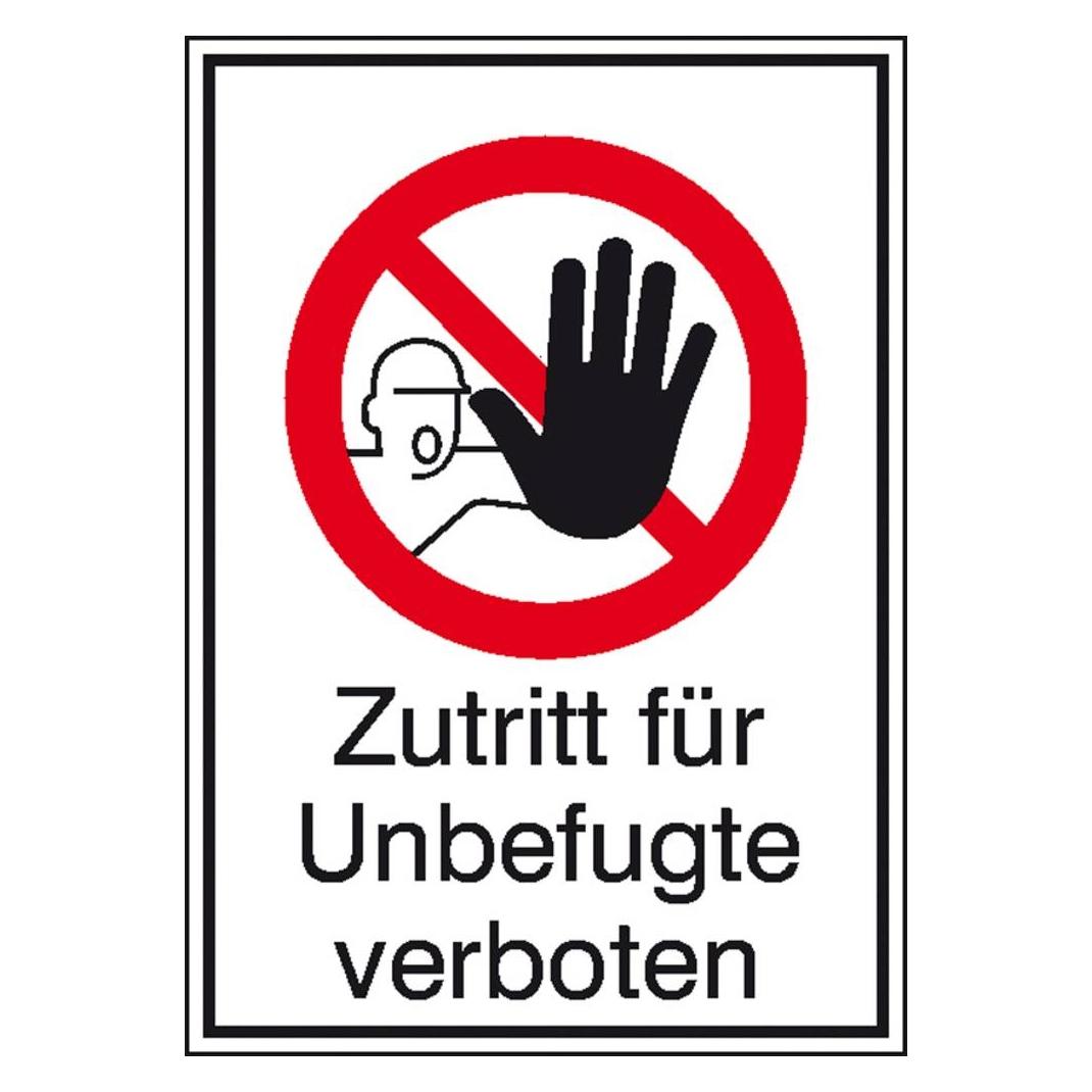 SafetyMarking VerbotsKombischild Zutritt für Unbefugte verboten (11.1117)