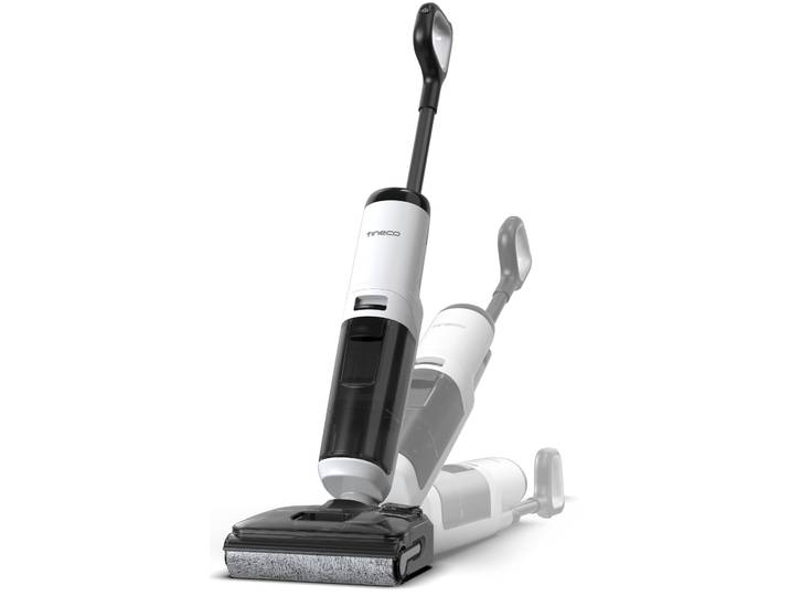 TINECO Nass-Trocken-Sauger FLOOR ONE S5 Max 22.000pa Saugleistung, 85 Grad Selbstreinigung , weiß, B:22cm H:110cm T:26cm, Mehrzwecksauger, Anti Allergiker HEPA Filter, nur 13,5cm hoch, Nass-Trocken-Sauger