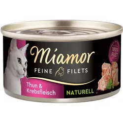 Miamor Feine Filets naturelle in Fleischsaft Thunfisch & Krebsfleisch 24x80 g
