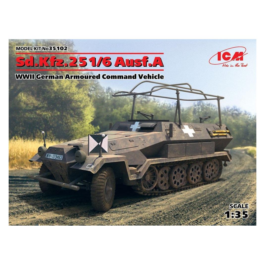 ICM Sd.Kfz.251/6 Ausf.A,WWII German Armoured Command Vehicle (35102)