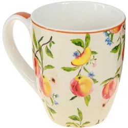 Viana, Tasse, tassen mit Pfirsich-Muster für Frische und Stil in Ihrer Küche (400 ml, 2x)