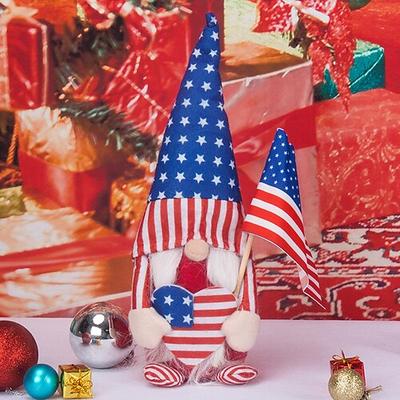 2er-Pack Dekorationen zum amerikanischen Unabhängigkeitstag, gesichtslose Puppen, Rudolf-Puppen, Requisiten für die Veranstaltungsgestaltung