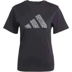 ADIDAS Damen Shirt mit Grafik, Größe XXL in Schwarz Schwarz