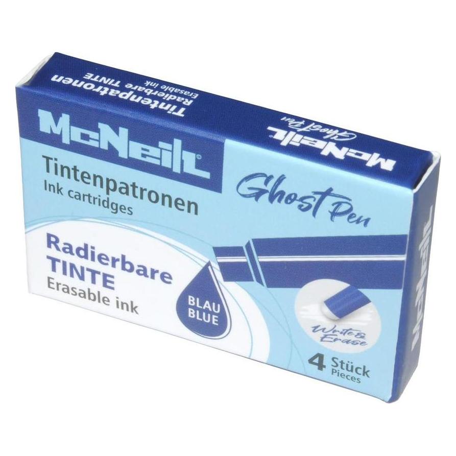 McNeill Radierbare Tintenpatronen löschbar 4 St. In Box (Blau, 4 Stk.) (3469900007)