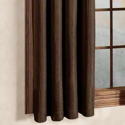Ricardo Trading Llc Canvas Blackout Curtain Panel, 56 x 96, Chestnut