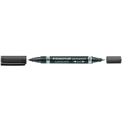 STAEDTLER Lumocolor duo Permanentmarker schwarz 0,6 - 1,5 mm - 10 Stück