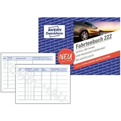 Avery Zweckform 20% AKTION: 5x Fahrtenbuch »222« (A6 quer) weiß, 14.8x10.5 cm