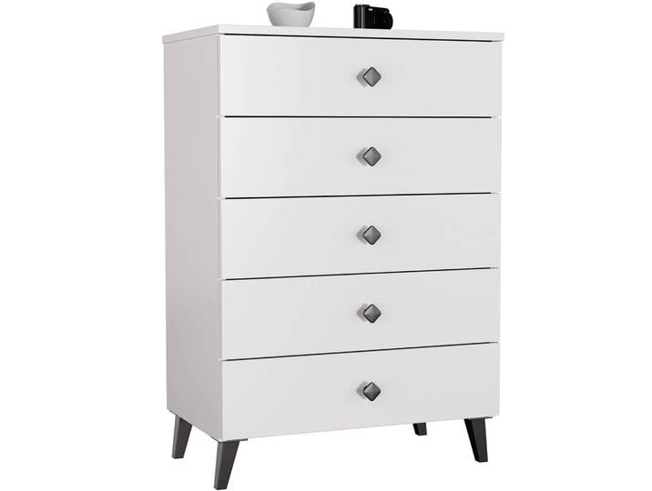 Akord Sideboard Mobi Weiß/Schwarz 60X37X89 Cm