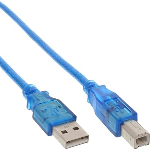 InLine 34535B USB-A naar USB-A kabel, blauw/transparant