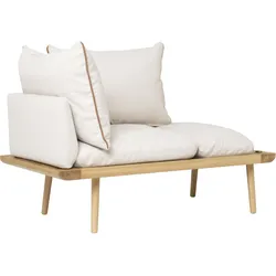 Lounge Around Sofa hell sandfarbig auf Eichenbeinen