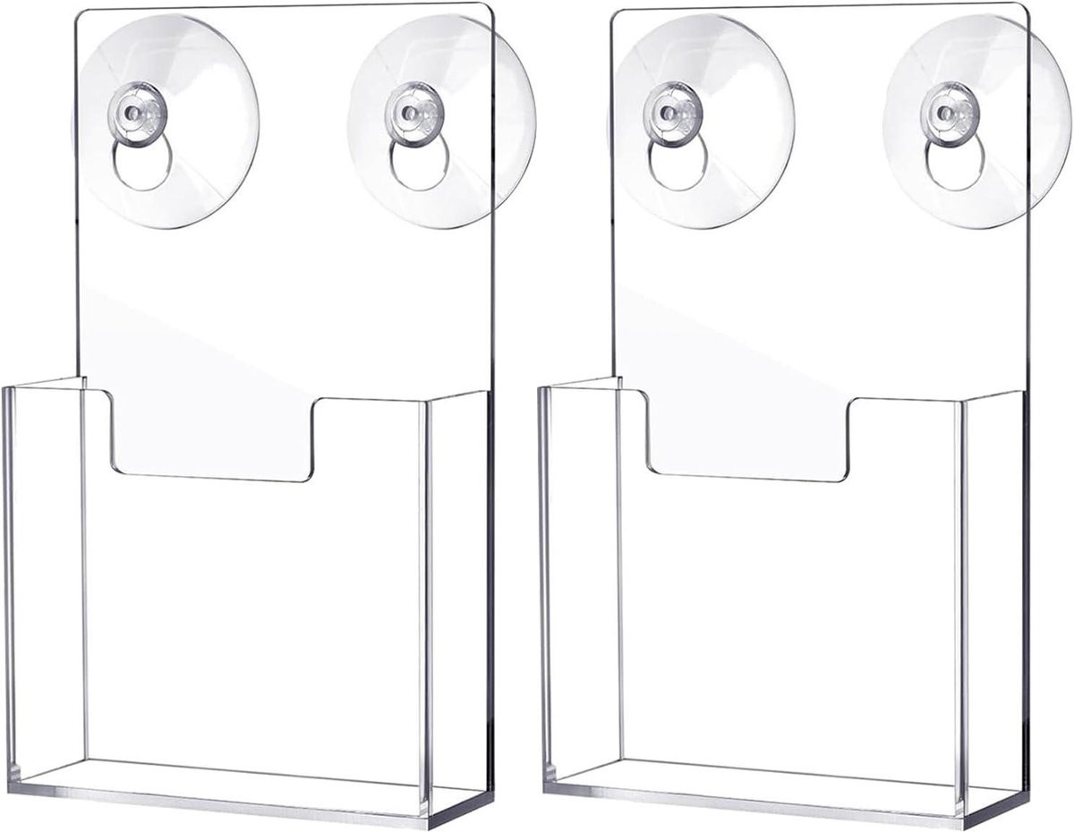Transparante Acryl Brochurehouder en Literatuurrek voor Wandmontage, Breedte: 102 cm