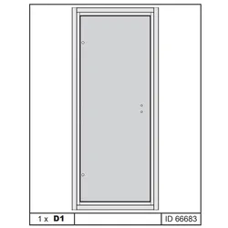 Karibu Ersatz Sauna Türelement 38 mm 815x1796 mm (für Niedrigsaunen) - bronziert - Art. 66683