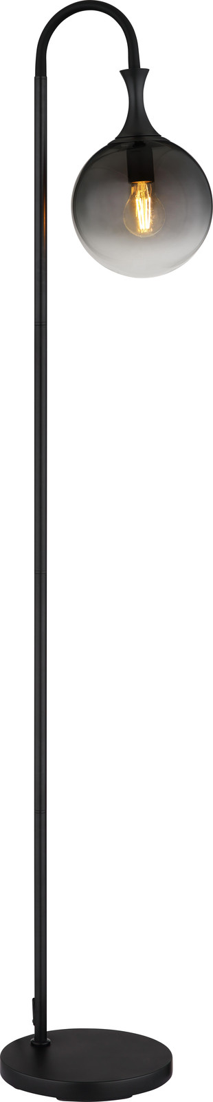 Globo Lighting Vloerlamp met bolvormig design, mat zwart, 1x E27 LED