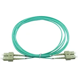 CBO BlueOptics LWL Patchkabel SC / SC MM OM3 aqua 15,0m (15 m), Netzwerkkabel