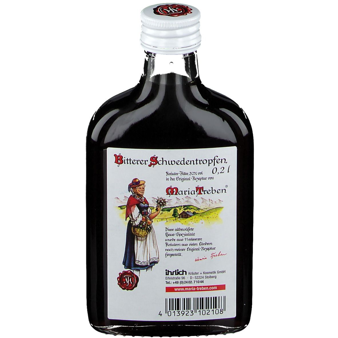 Maria Treben Bitterer Schwedentropfen 32% Vol. 200 ml Flüssigkeit