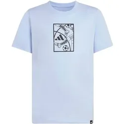 ADIDAS Kinder Shirt KINDER UND TEENS MIT FUSS-GRAFIK, Größe 164 in Blau Blau