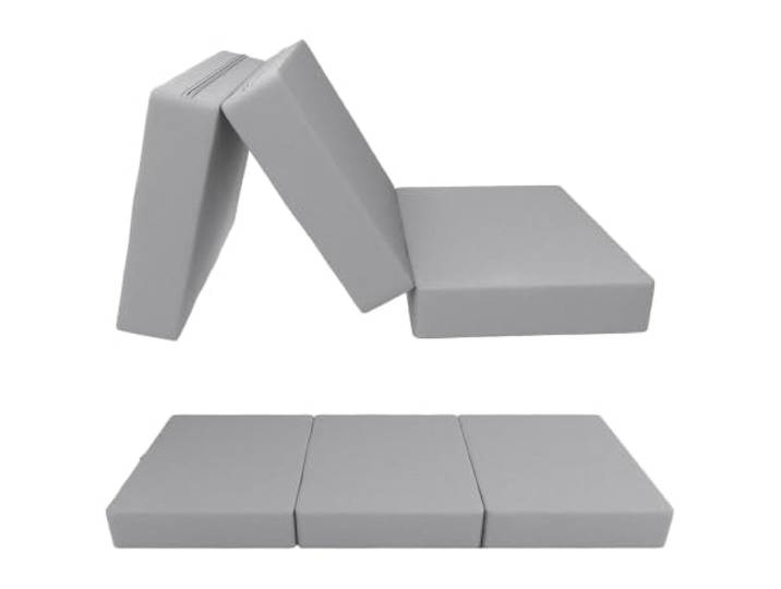 TVANTRUXIS Faltmatratze aus hochdichtem Schaumstoff Schwarz 80x195x15 und 120x195x15 cm for Camping Reisen Gästebett Zuhause Outdoor: Klappbett(Gray,47.24 x 76.77 x 5.91 )
