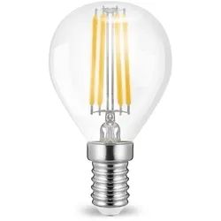 Braytron 6W E14 Filament LED Leuchtmittel Glas Kugel P45 | 600 Lumen | 4000K Neutralweiß
