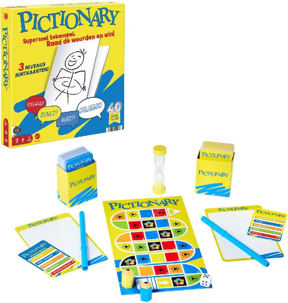 Mattel Games Pictionary JDY03 Bordspel voor de hele familie vanaf 8 jaar