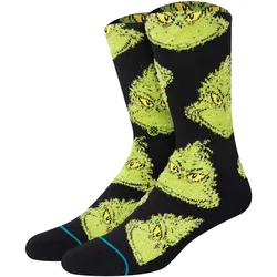 STANCE Unisex Socken - Mean One, Motiv, Logo, Crew Socken Schwarz/Grün / 43-47