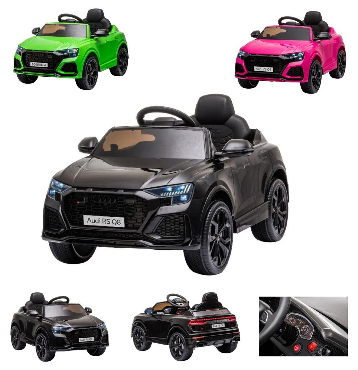 ES-Toys Kinder Elektrofahrzeug Audi RS Q8 lizenziert Kunstledersitz EVA-Reifen