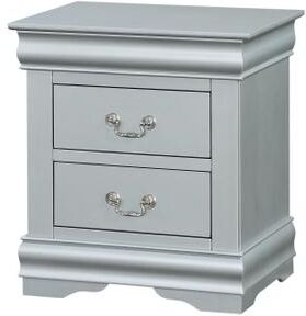 Nightstand by Acme in Platinum