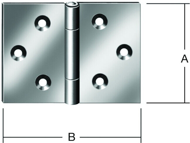 VORMANN Charnière de porte large L133xH90mm, galvanisée roulée (000504090Z)
