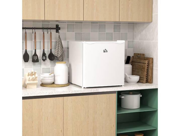 HOMCOM Mini Congélateur 35L Compact Porte Réversible Blanc