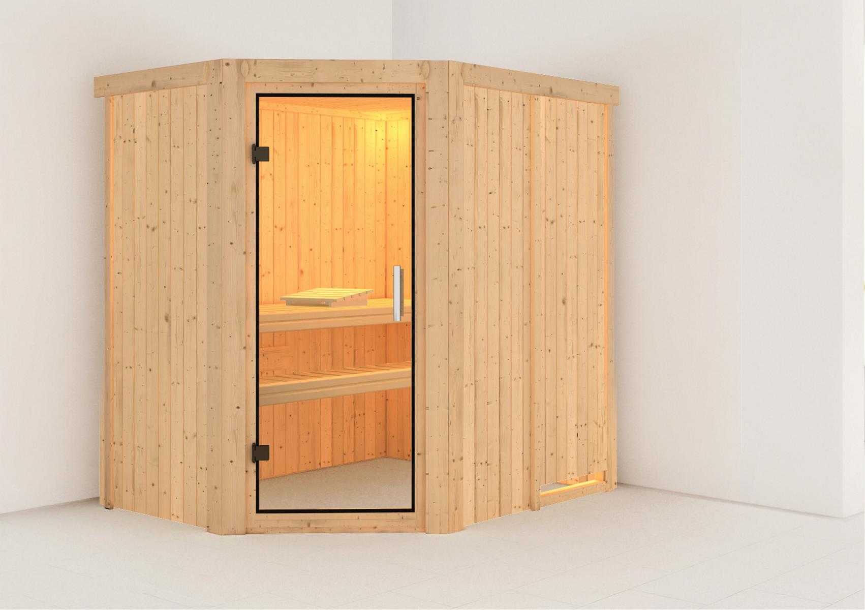 KARIBUHOLZT Sauna Carin Eck, o. Zub. klarglas GGT 16879831