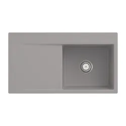 33512FKD Subway Style 50 Flat Fossil Keramikspüle Excenter flächenbündig 50 cm Unterschrank