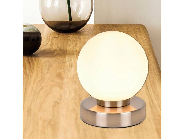 Seventy Tischleuchte aluminiumfarben Höhe 15 cm - Corep SAS - Wohnzimmer - Metall - Mit Schirm