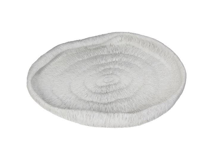 Platte Levend weiss Polyresin H 4 cm - Platte