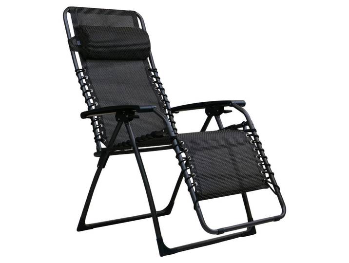 Garten-Relaxsessel, Anthrazit, Kunststoff, 67x120x67 cm, klappbar, wetterbeständig, UV-beständig, Gartenmöbel, Balkonmöbel, Balkonliegen
