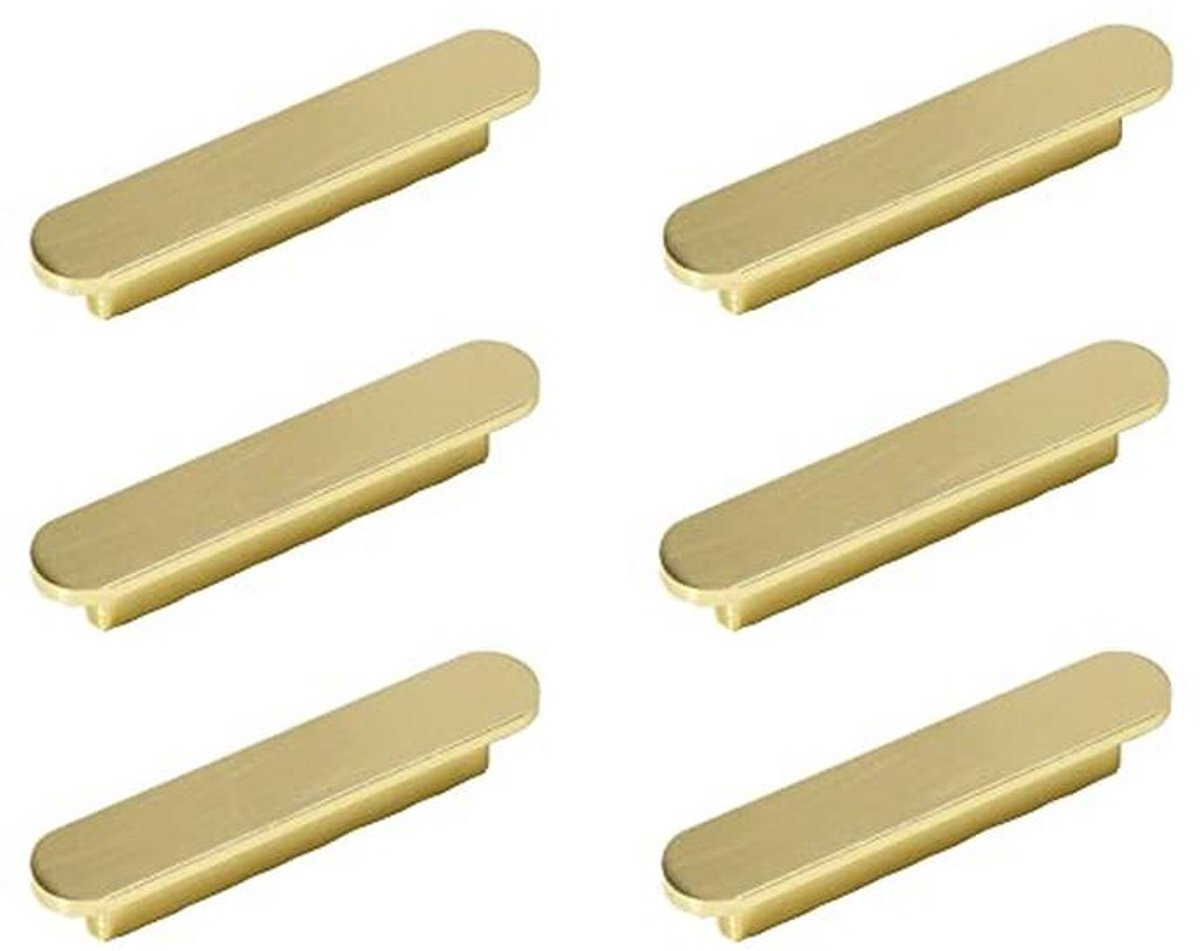 6 Stuks Gouden Keukenkast Handgrepen - 64mm Deurgrepen voor Meubels