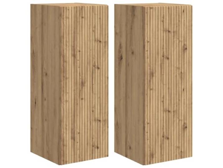 Artisan 02_0054984 TV-Möbel, modern, platzsparend, 30 x 31 x 80 cm, Eichenholz
