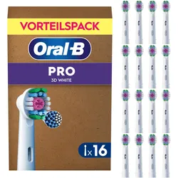 Oral-B, Zahnbürstenkopf, Pro 3D White 16er FFU Aufsteckbürsten (16x)