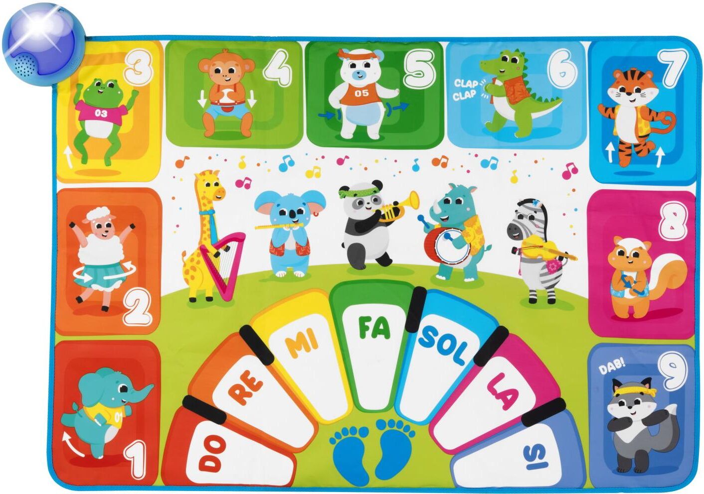 Spielmatte CHICCO "Musical 100 x 70 cm", Kinder, bunt (mehrfarbig), Sportmatten Spielmatte mehrfarbig Einheitsgröße