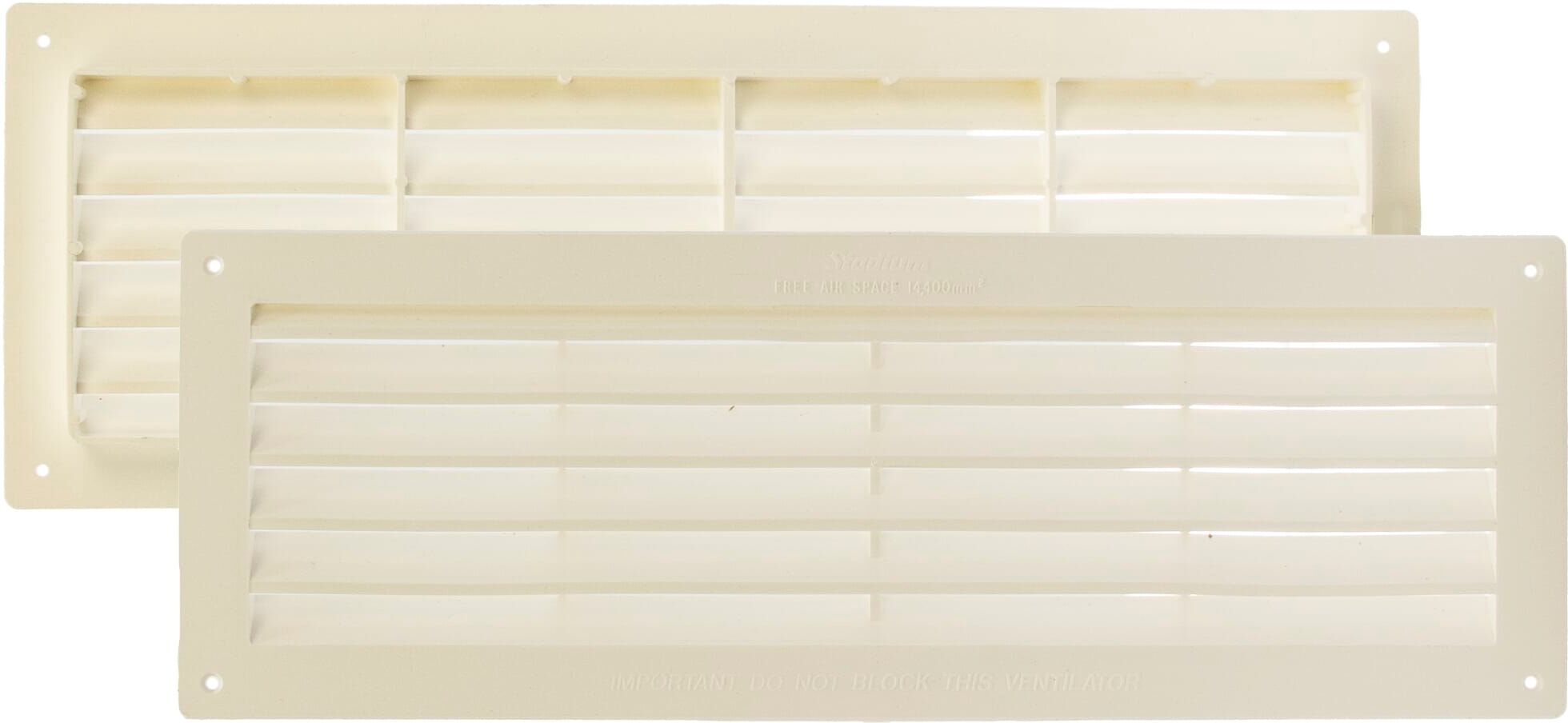 Stadium BM460/W Flush Fit Door Ventilator - Pack of 2