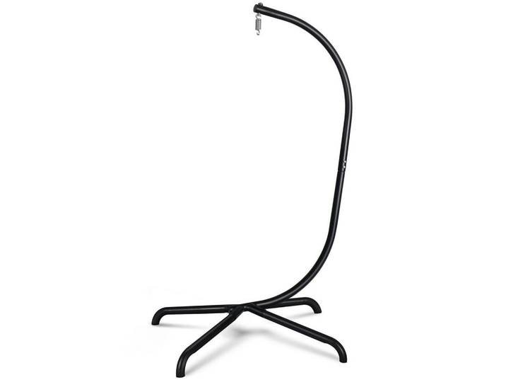 Hängesessel-Ständer Schwarz 330 lbs, Metall, 90x1.5x94 cm, Gartenmöbel, Gartenschaukeln, Hängematten