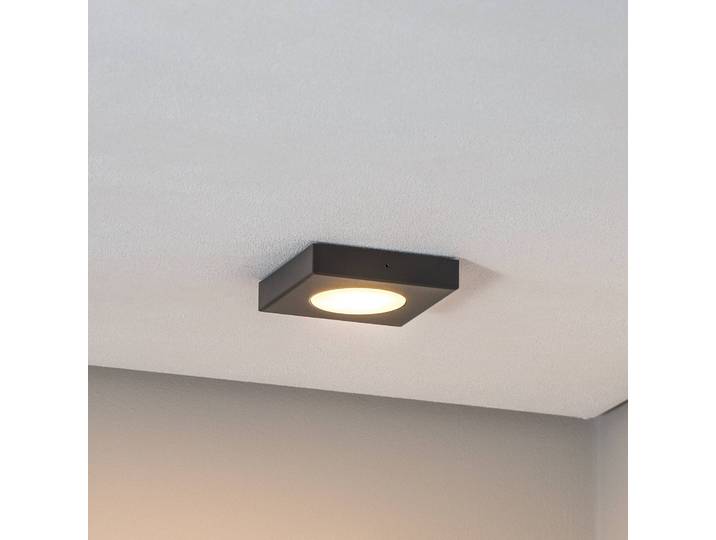 Plafondlamp Hero, dimbaar, zwart, Hal, metaal, plafondlamp