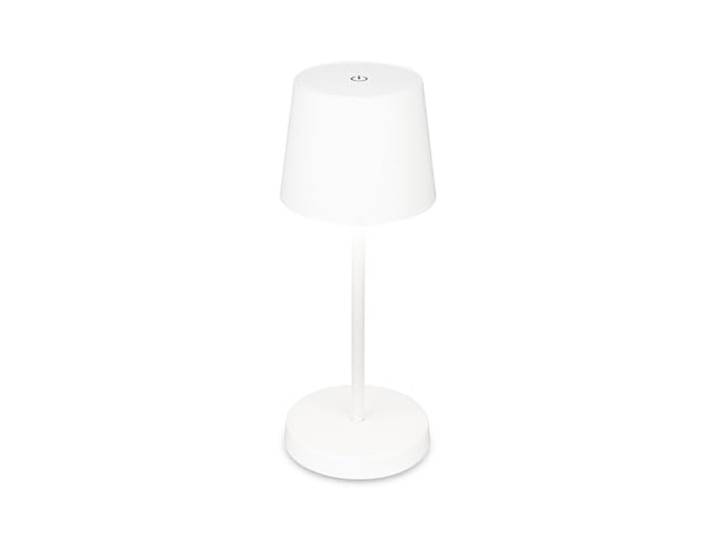 BRILONER - LED Tischlampe Kabellos, Dimmbare Nachttischlampe Touch, Schreibtischlampe, Leselampe, Tischleuchte Outdoor und Indoor, USB-C, Camping Lampe, Warmweißes Licht, Weiß, 10,5x26 cm