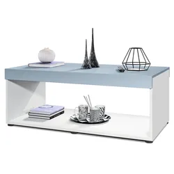 COUCHTISCH Pure Tischplatte und Blenden in Denim matt
