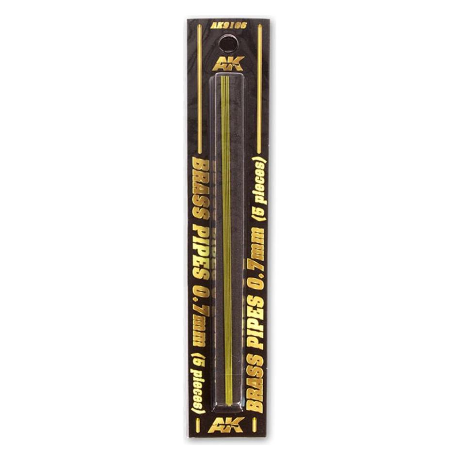 AK Interactive BRASS PIPES 0,7mm, 5 units (AK9106)