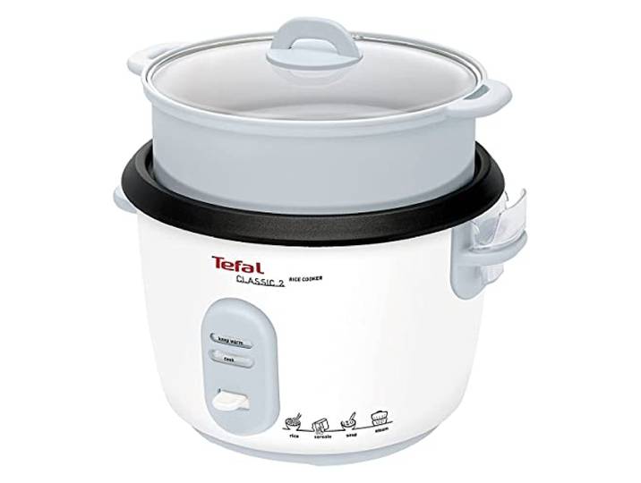 Tefal RK1011 Rice Cooker Preset Cooking Programs 10 Cups Capacity (5L) Automatic Warming Function Manual Adjustments Perfect Cooking Rice Steam Basket Included 600W