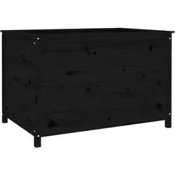 vidaXL Hochbeet Schwarz 119,5x82,5x78 cm Massivholz Kiefer