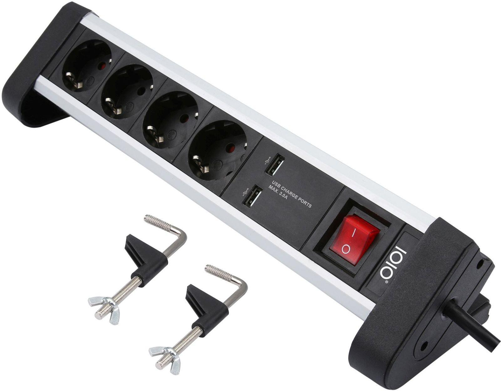 Olympia IOIO 4-voudige stekkerdoos met 2x USB SL 2425 U