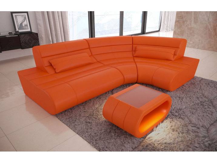 Mini Sofa Concept Kompakt L-Form aus Leder