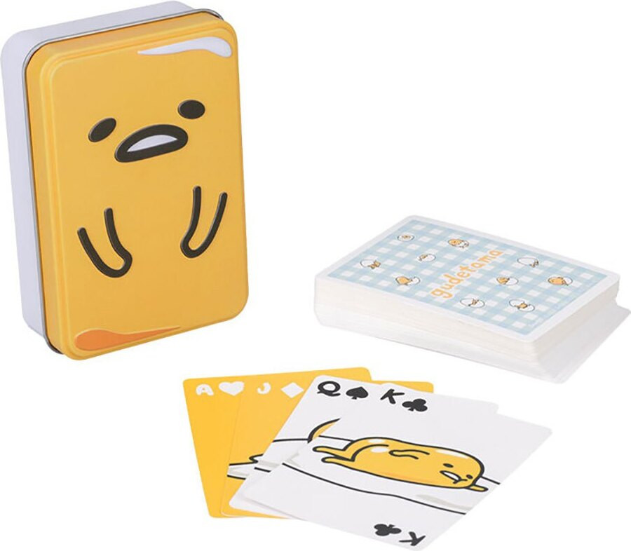 Paladone Gudetama kaartspel in transparante metalen doos