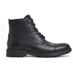 Pepe Jeans für Herren. PMS50245 Fred Land Lederstiefeletten schwarz (41), Wohnung, Schnürsenkel, Reißverschluss, Lässig