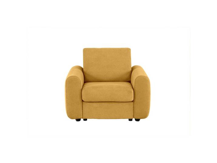 Fauteuil manchettes Kara NICARAGUA tissu crown curcuma